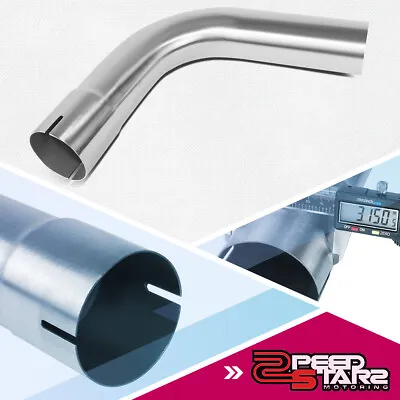 Polished Stainless Steel 90° Mandrel Bend DIY Exhaust Pipe Tube 3  OD To 3  ID • $30.69