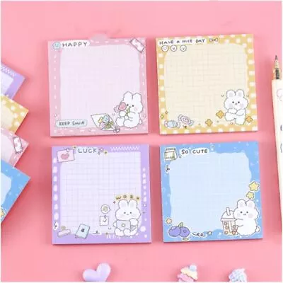 Self-Stick Sticky Notes Cartoon Office Supplies Cute Memo Pad  Home • $8.64