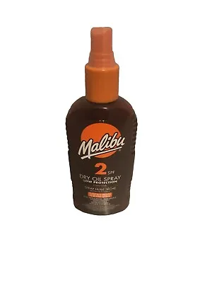 Malibu Sun SPF 2 Non-Greasy Dry Oil Spray For Tanning With Shea Butter Extract • £6.60