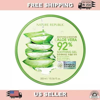 NATURE REPUBLIC Aloe Vera Soothing Gel 300mL Moisturizing Skin Care [US SELLER] • $11.95