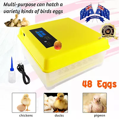 48 Eggs Digital Incubator LED Fully Automatic Turning Chicken Duck Poultry • $79.20