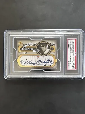Mickey Mantle Yankees 2005 SP Legendary Cuts Auto Autograph Glovemen 11/19 PSA 8 • $2599