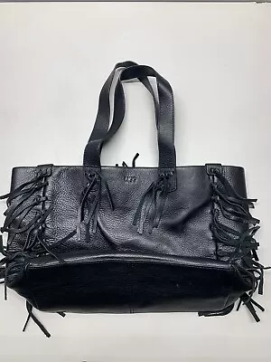 Ugg Lea Fringe Hobo Shoulder Tote Bag Black • $99.99