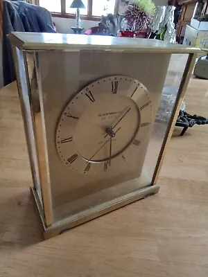 Seth Thomas Vintage Brass Plastic Gold Tone Quartzmatic Mantle Clock Working  • $65