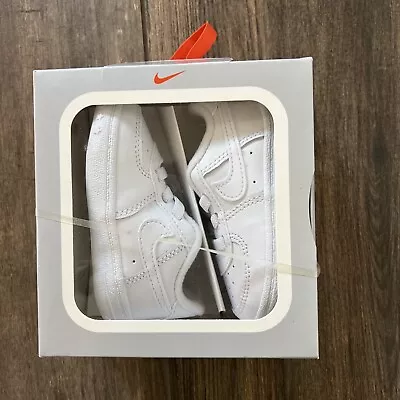 Nike Air Force 1 Low White Baby Sneakers Size 4c Brand New *Box Tear • $49.99