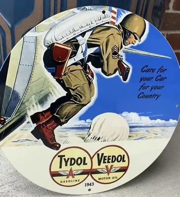 Top Quality Tydol Veedol Flying A Motor Oil  Vintage Reproduction Garage Sign • $23