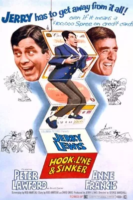 HOOK LINE AND SINKER (1969) Jerry Lewis - Public Domain Movie DVD NO CASE • £5.99