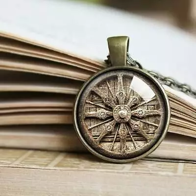 $11.19 • Buy  Dharma Wheel Necklace, Dharma Wheel Pendant, Buddhism Mandala Sacred Geometry