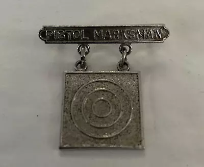 Vintage US Marine Corps Rifle Marksman Badge Pin Sterling Silver • $15