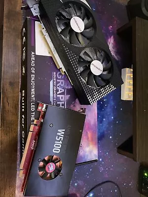 SHOWKINGS RX 580 8gb And AMD FIREPRO W5100 USED WITH BOX COMBO  • $130