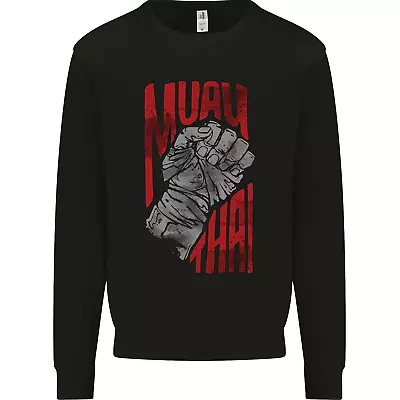 Muay Thai Fighter Fist MMA Martial Arts Mens Sweatshirt Jumper • $26.51