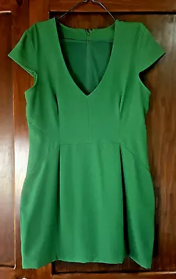 Women's 1960's Vintage Fully Lined Green Short Dress Size 12 • $36