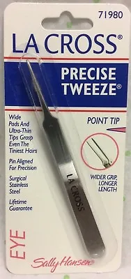 Sally Hansen La Cross Precise Tweeze Point Tip Eye Tweezers 71980 NEW AND SEALED • $59.46