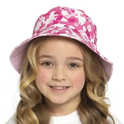 Kids Bucket Hat Boys Girls Cotton Polyester Reversible Summer Lightweight Hats • £4.99