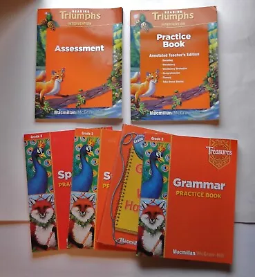 Macmillan McGraw Hill Reading Writing Triumphs Treasures Grade 3 Homeschool Set • $16.95