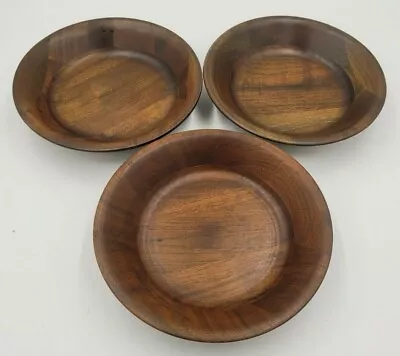 Vermillion - One Vintage Real Walnut Salad/Serving Bowl 7  - Good Shape • $12.99