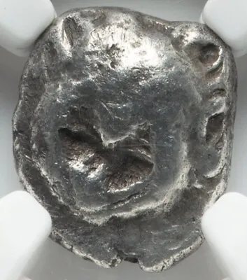 NGC Ch F Mysia Parium 500-450 BC Ancient Greek Gorgon Face AR Drachm Silver Coin • $189.99