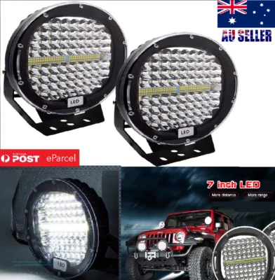 7inch LED Driving Work Fog Lights Spotlights Spot Beam Headlamp Offroad Bar 300W • $71.99