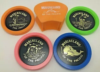 Vintage Souvenir Marineland Of The Pacific Coasters Bubbles Whale Dolphins • $39.95