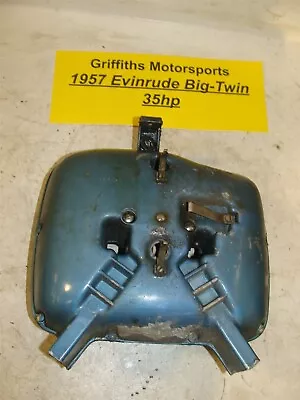 1957 EVINRUDE 35hp BIG-TWIN Outboard Motor Intake Air Box Airbox Breather Cover • $75