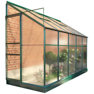 £319 • Buy Lean-To Greenhouse Polycarbonate Aluminium Metal Frame Sliding Door Plant Store