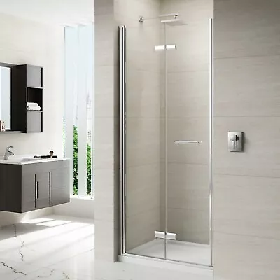 Merlyn 8 Series Frameless Hinged Bi-fold Shower Door 900mm Wide - 8mm Glass • £687.95