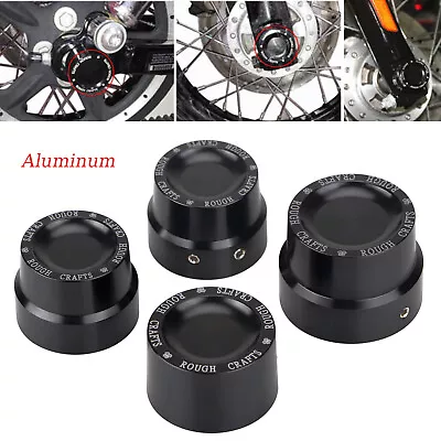 Front & Rear Axle Nut Cover Cap For Harley Sportster Touring Softail Dyna V-Rod • $16.13