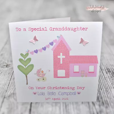 Personalised Christening Baptism Dedication Day Card Girls Boys • £4