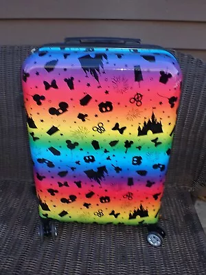 Disney Ombre Mickey Minnie Mouse Carry On Rolling Luggage Bag Nice • $49.95