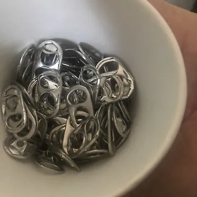 250 Can Ring Pulls - Ideal For Arts And Crafts  Hobby Can Tops Tin Lids Crochet • £3