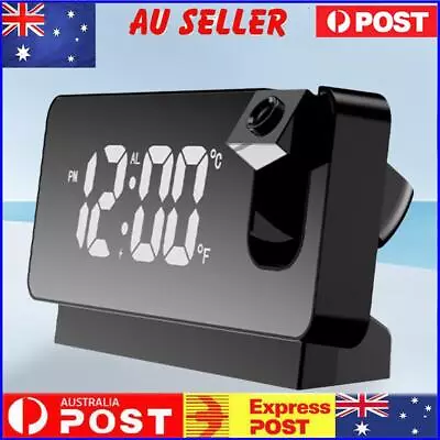 Digital Alarm Clock LED Display Projector Bedside Alarm Clock For Bedroom Office • $18.29