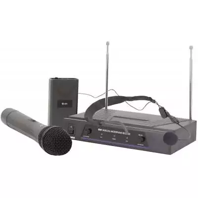 QTX VHF Handheld+Neckband Wireless Mic System 173.8-174.8MHz • £58