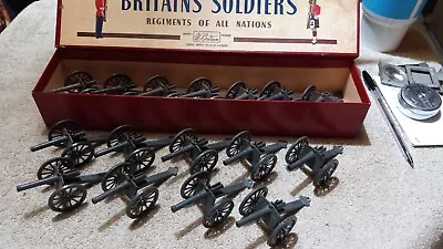 Vintage Lot Of 16 Britain's Lead Toy Infantry Cannons Very Nice! L@@k!! • $71