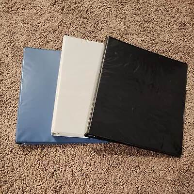 LOT OF (3)  3 RING BINDERS; 1 Inch Ring Size With 7 Page Protectors • $19.99