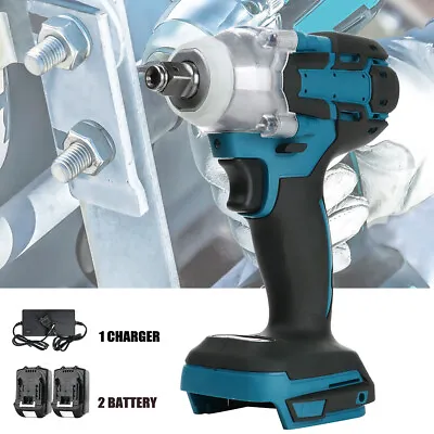 1/2'' Cordless Electric Impact Wrench Gun With 2 Battery+charger For Makita • $54.99