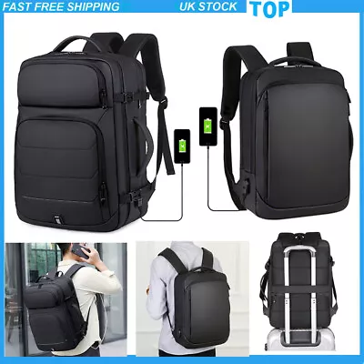 Travel Laptop Backpack Water Resistant Anti-Theft Bag With USB Charging Port • £23.99