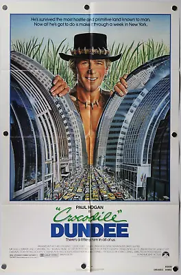 Crocodile Dundee 1986 Original One Sheet Movie Poster 27  X 41  • $85