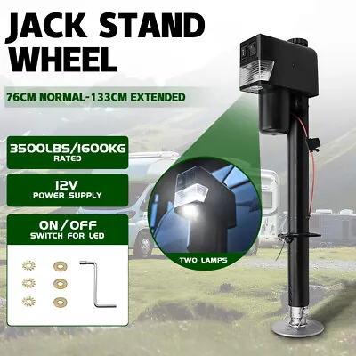 Electric Trailer Jack LED Light Power Tongue Jack Weight Capacity 3500lbs 9 -32  • $176