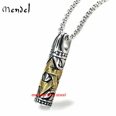 MENDEL Mens 6 Point Star Of David Hexagram Necklace With Pendant Stainless Steel • $11.99