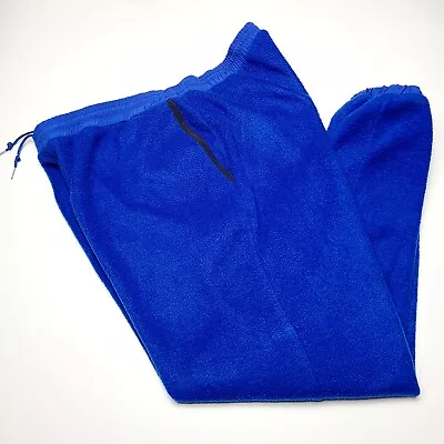 Vintage 90's Eddie Bauer Men's Fleece Sweatpants Size Men's XL Blue MADE IN USA • $39.99