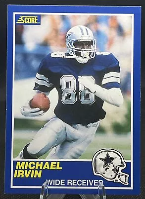 1989 Score Michael Irvin Dallas Cowboys #18 Rookie Card • $3.99