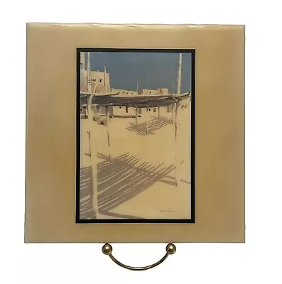 JAMES HARRILL Sun And Ramada Ceramic Tile Wall Art 7.8” X 7.8” USA • $19.90