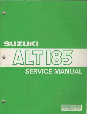 1984-91 Suzuki Atv 3 Wheeler Alt 185 Service Manual • $34.99