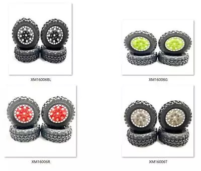 4Pcs 50MM Rubber Tires XM16006 DIY Accessories For XiaoMi 1/16 Jimny RC Car • $44.14