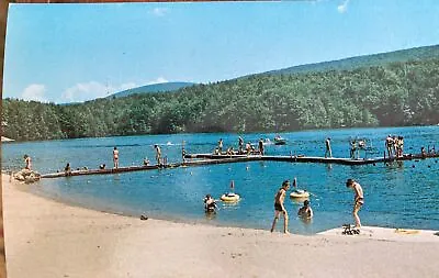 Camp Hi-Rock Vintage Postcard Swimming Dock Mt. Washington Massachusetts • $4