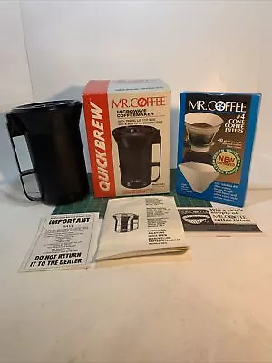 Vintage Mr. Coffee Quick Brew QB1 Microwave Coffeemaker W/ 10 Oz Travel Mug NOS • $13.95
