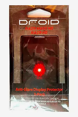 Verizon Display Protector 3 Pack  Fits DROID RAZR MAXX HD - MOTOROLA  NIP • $5