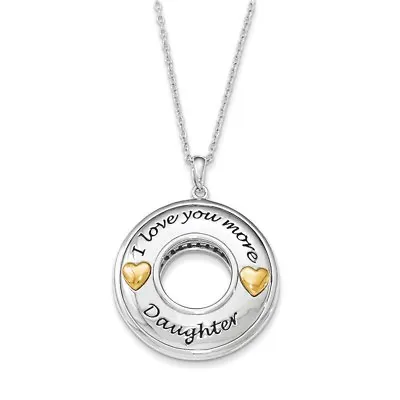 I Love You More Daughter Sterling Silver With 18  Chain. Family Jewelry • $93