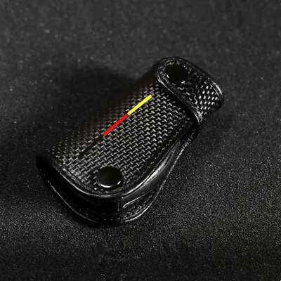 Carbon Fiber Style Leather Car Key Case Cover Protector For Mercedes Benz C E S • $15.70