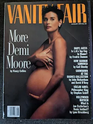 August 1991 Vanity Fair Magazine - Demi Moore Cover Pregnant • $7